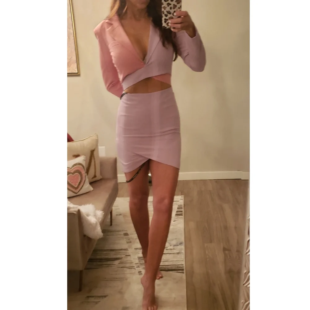 Lavish Alice Color Block Blazer Wrap Dress - Picture 11 of 16